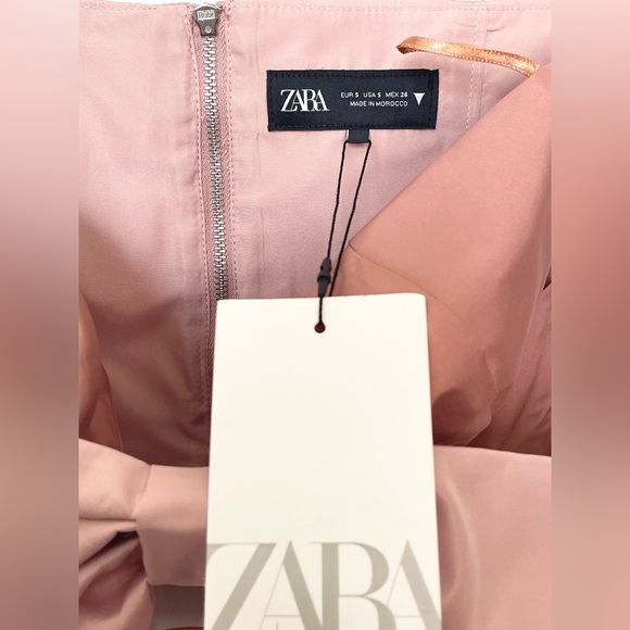 ZARA CUT OUT BOW TAFFETA TOP 3423/288/012/292 - Picture 4 of 10